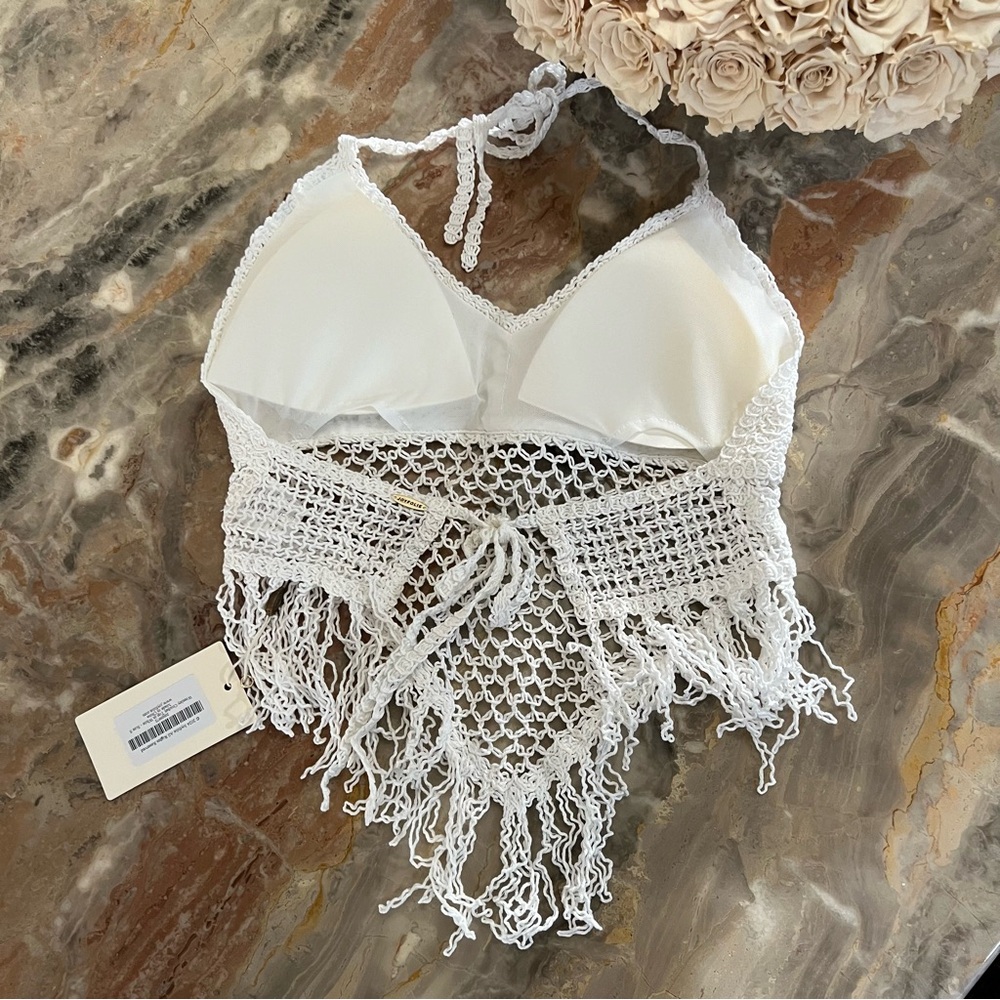 NWT✨ Joyfolie Wrenley Crochet Top in White - Picture 6 of 7